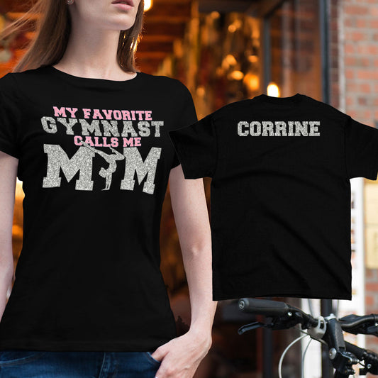 personalized My Favorite Gymnast Calls Me Mom shirt