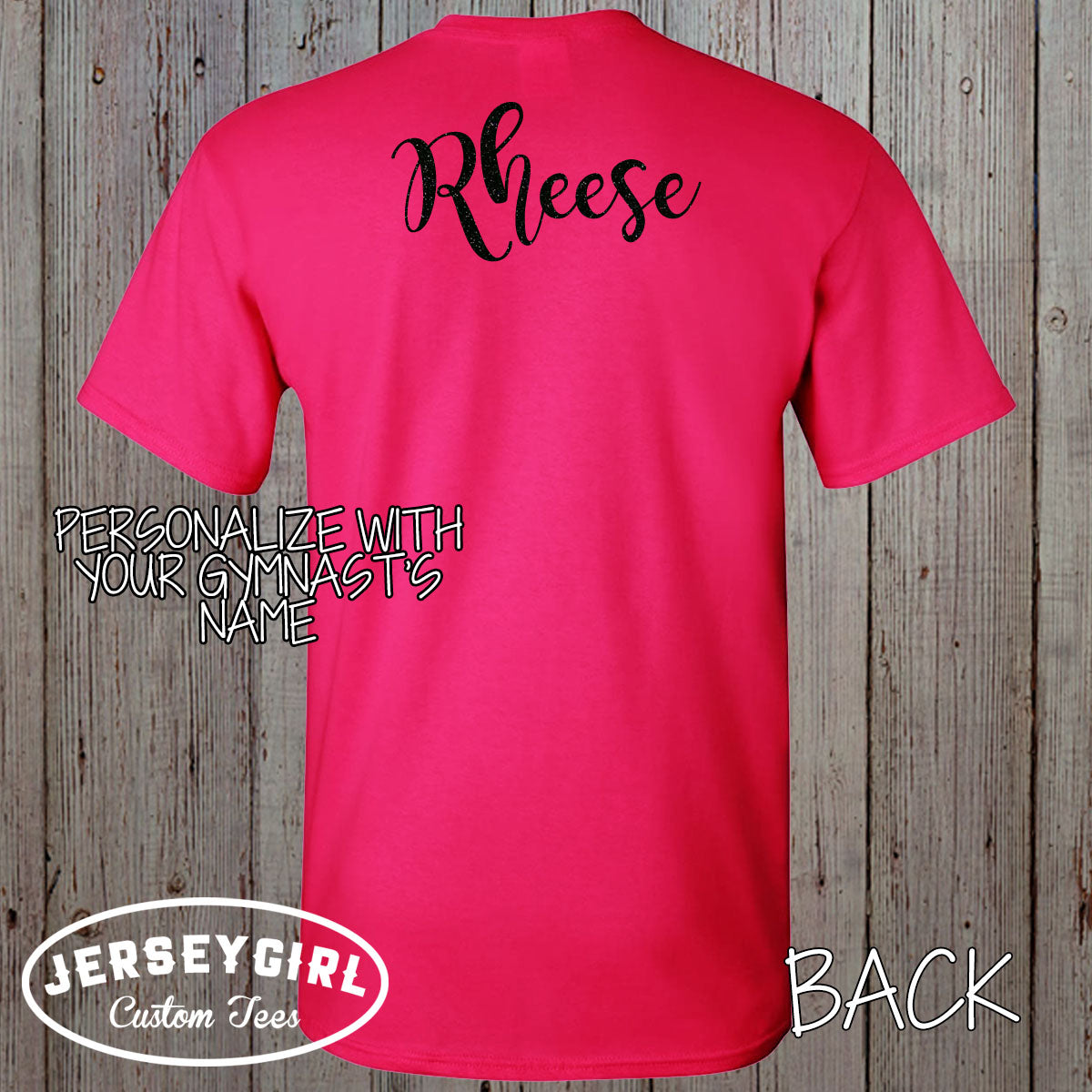 My Favorite Gymnast Calls Me Mom shirt with gymnast's name