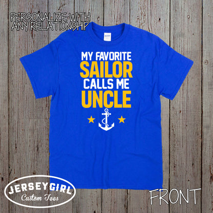 Custom My Favorite Sailor Calls Me Dad shirt