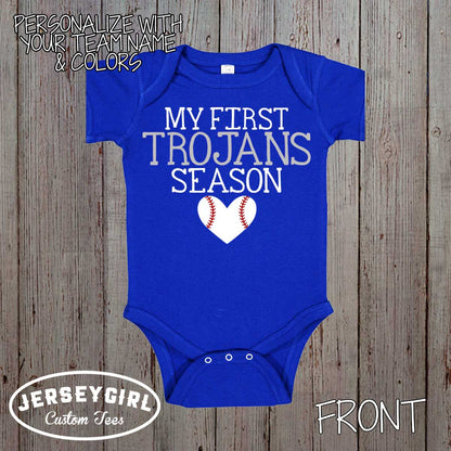 My First Baseball Season bodysuit