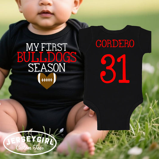 my first football season bodysuit