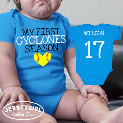 My First Softball Season bodysuit