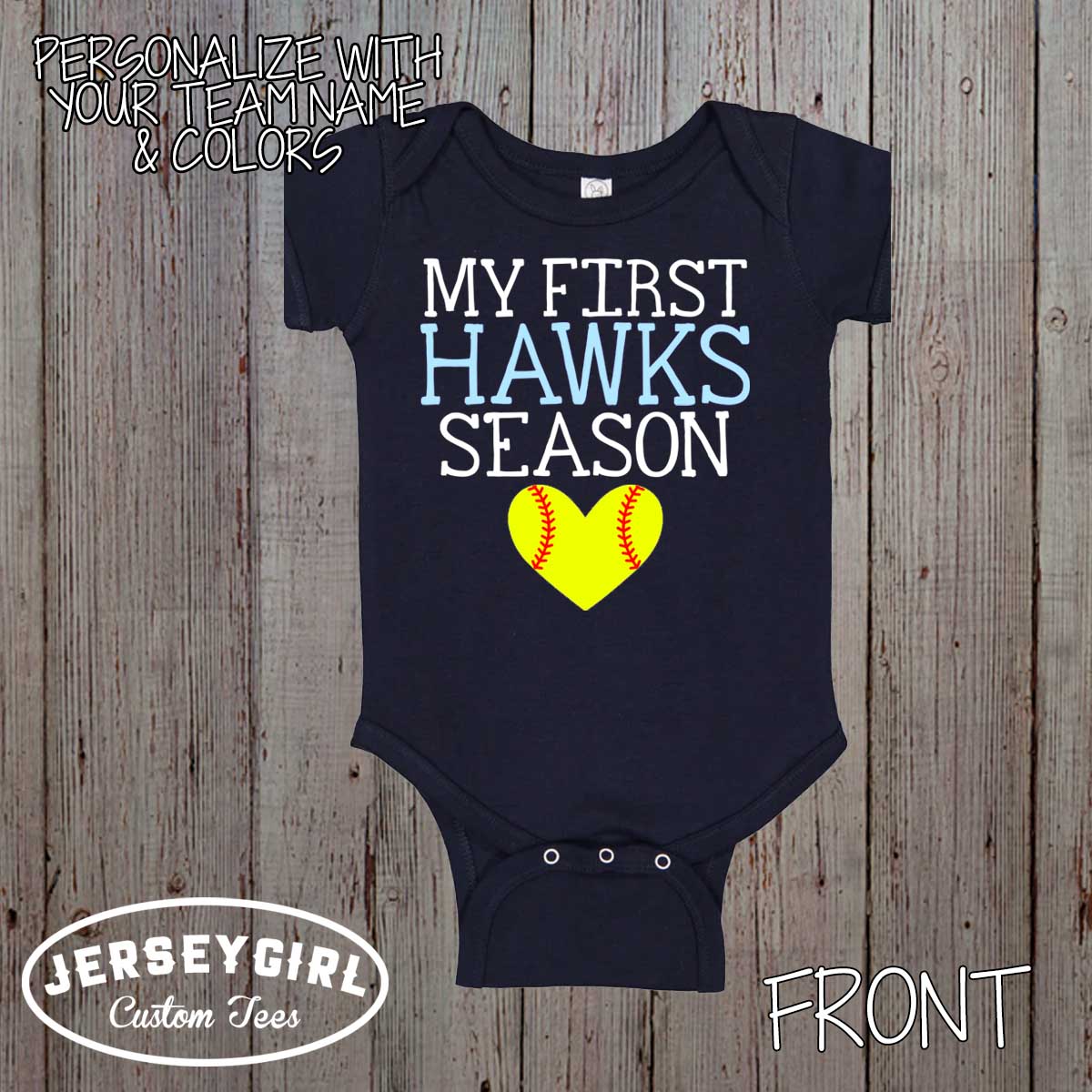 My First Softball Season bodysuit
