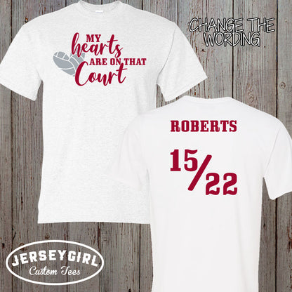 my heart is on that court volleyball shirt