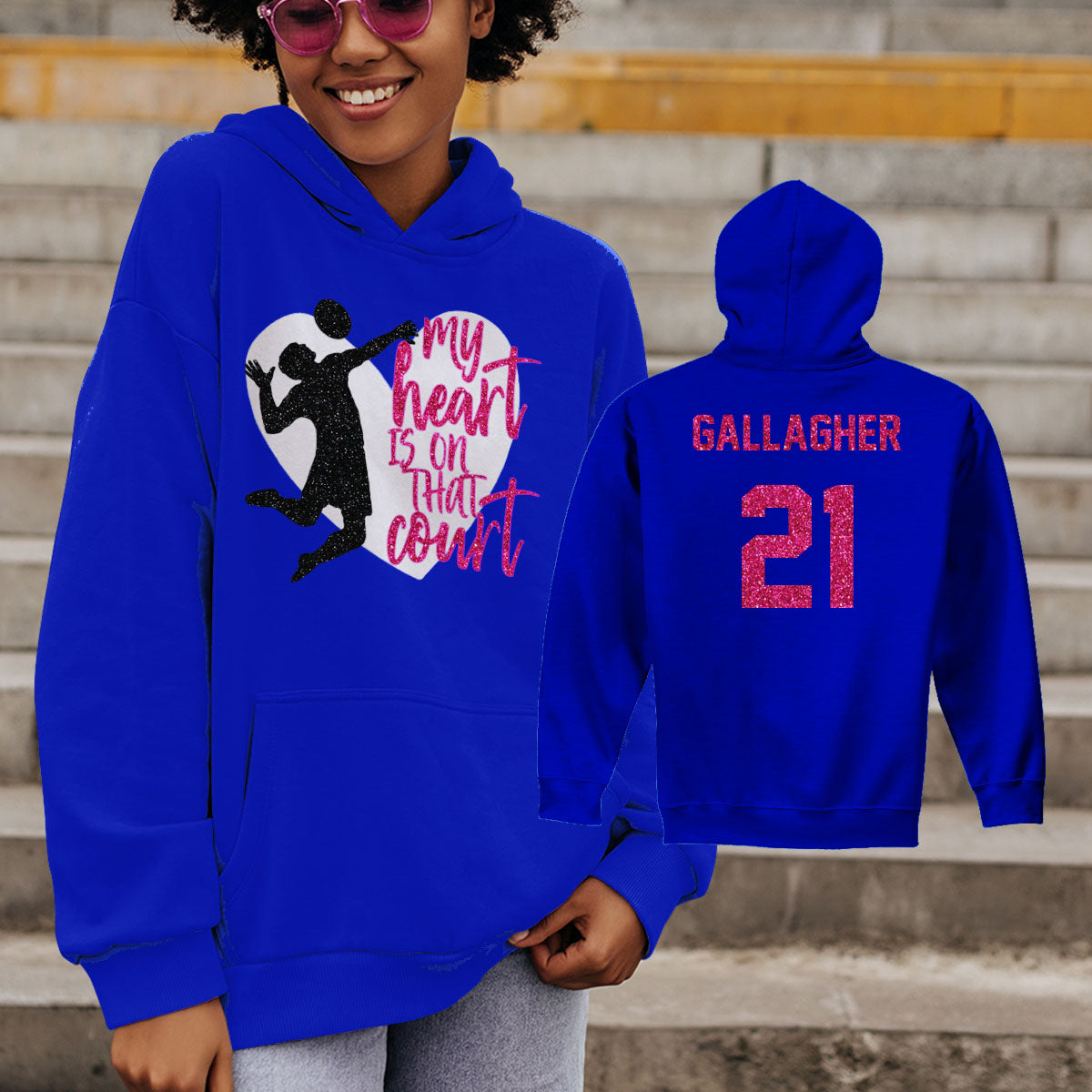 My Heart is on That Court volleyball sweatshirt