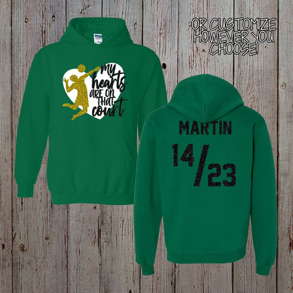 My Heart is on That Court volleyball sweatshirt