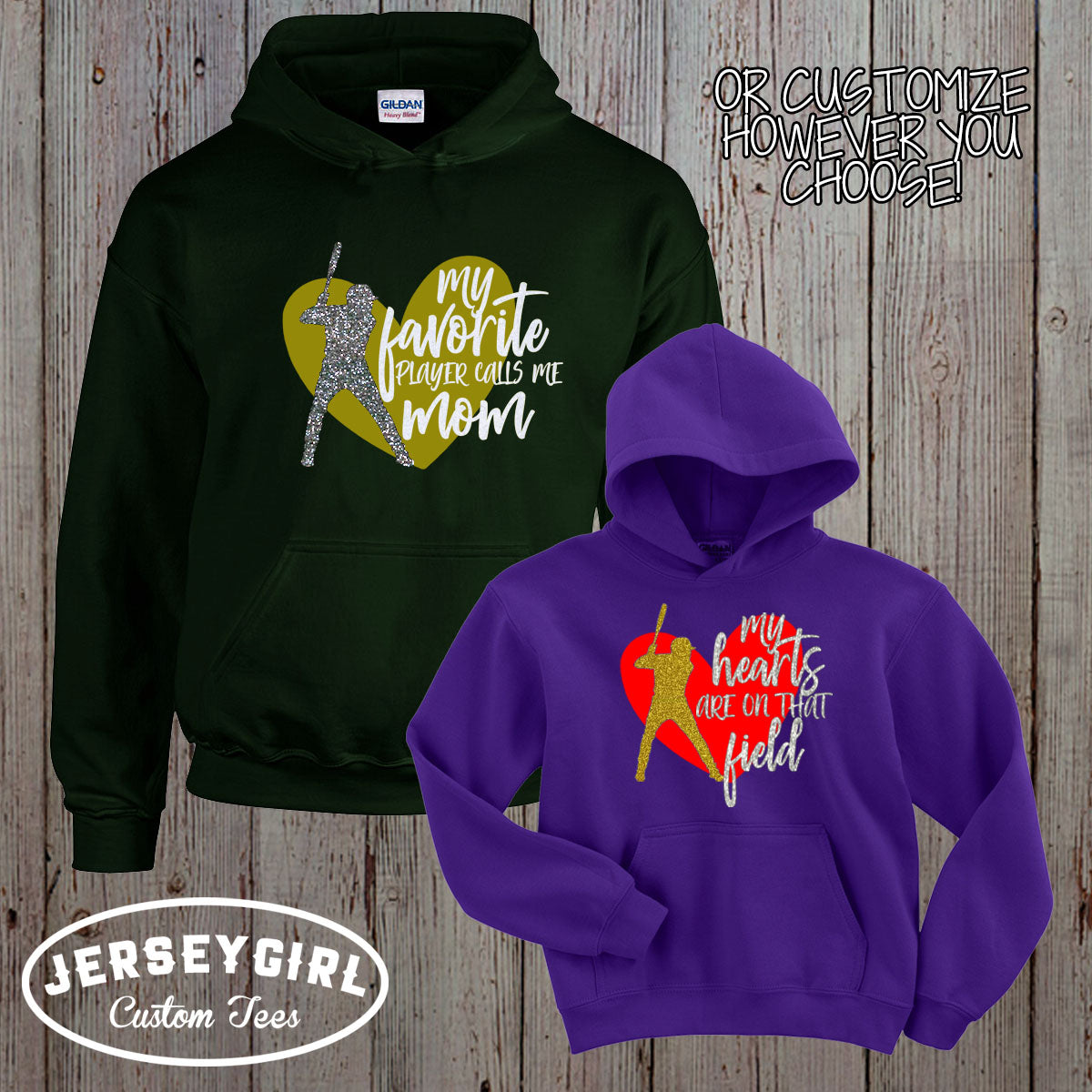 My Heart is on That Field Baseball Hoodie