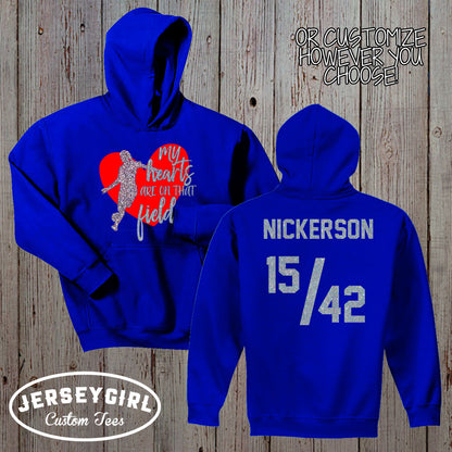 My Heart is on That Field soccer hoodie