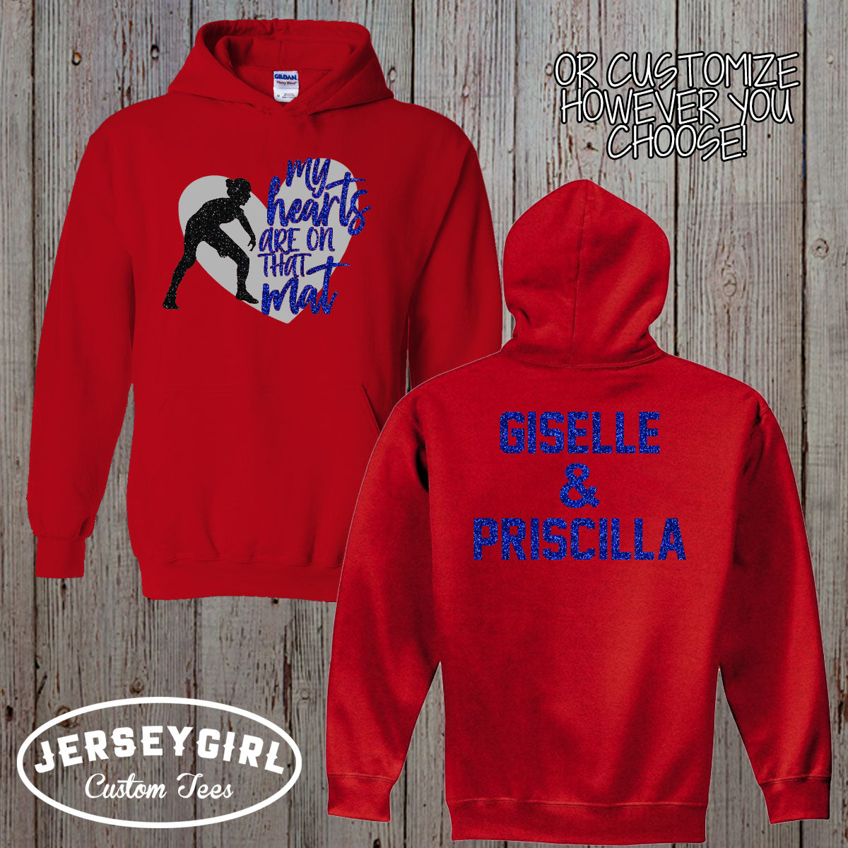 My Heart is on That Mat wrestling hoodie