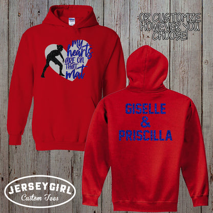 My Heart is on That Mat wrestling hoodie