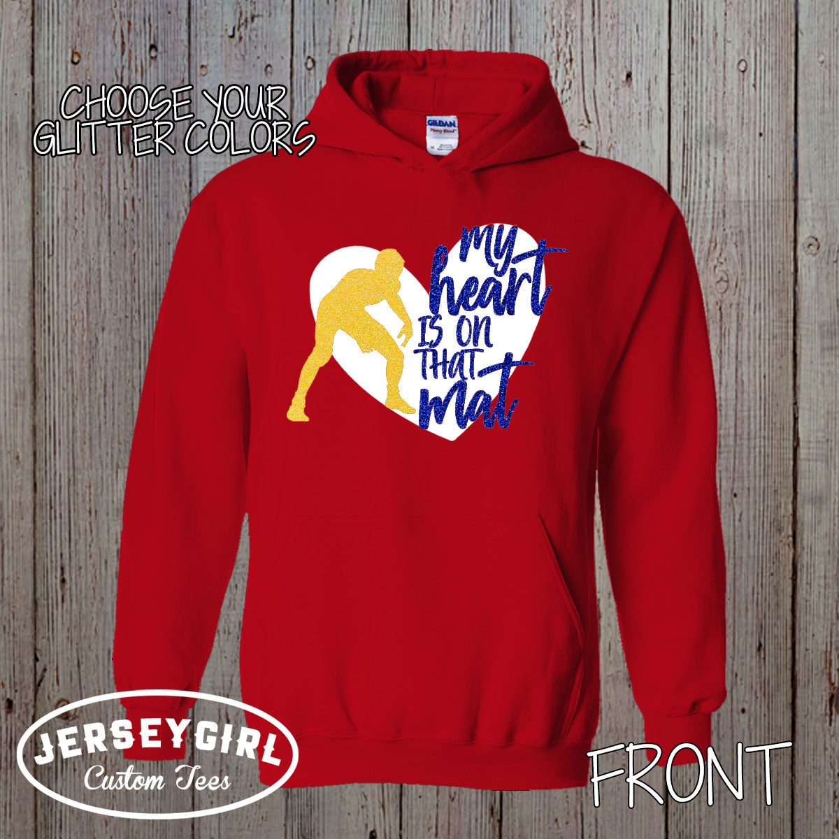 My Heart is on That Mat wrestling sweatshirt
