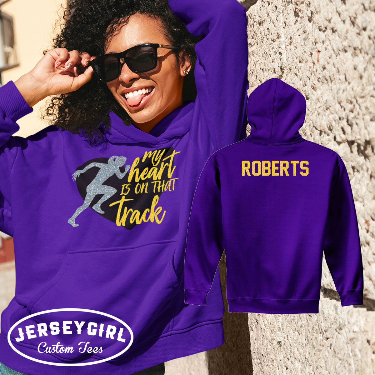 My Heart is on That Track Running Hoodie (Girl)