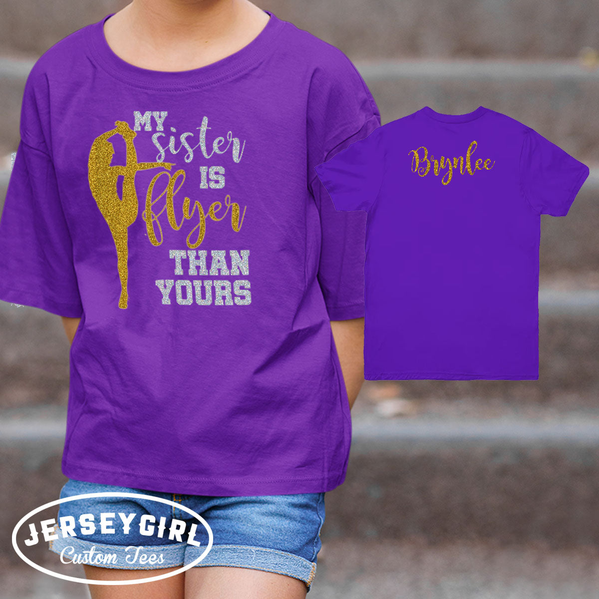 my sister is flyer than yours cheer shirt