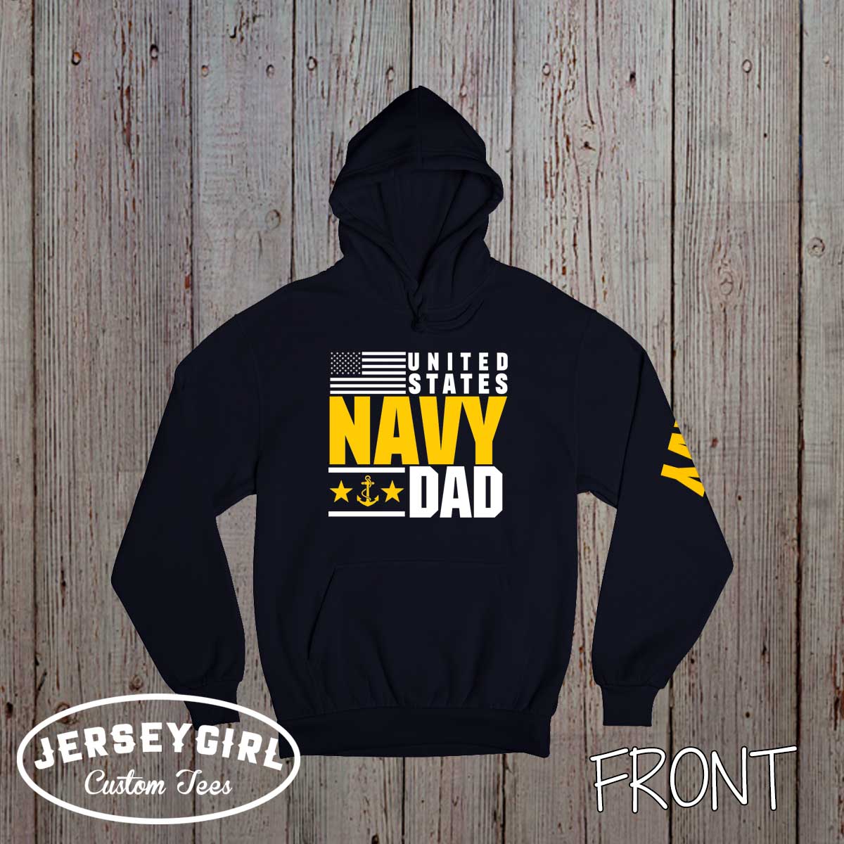 custom Navy dad hoodie
