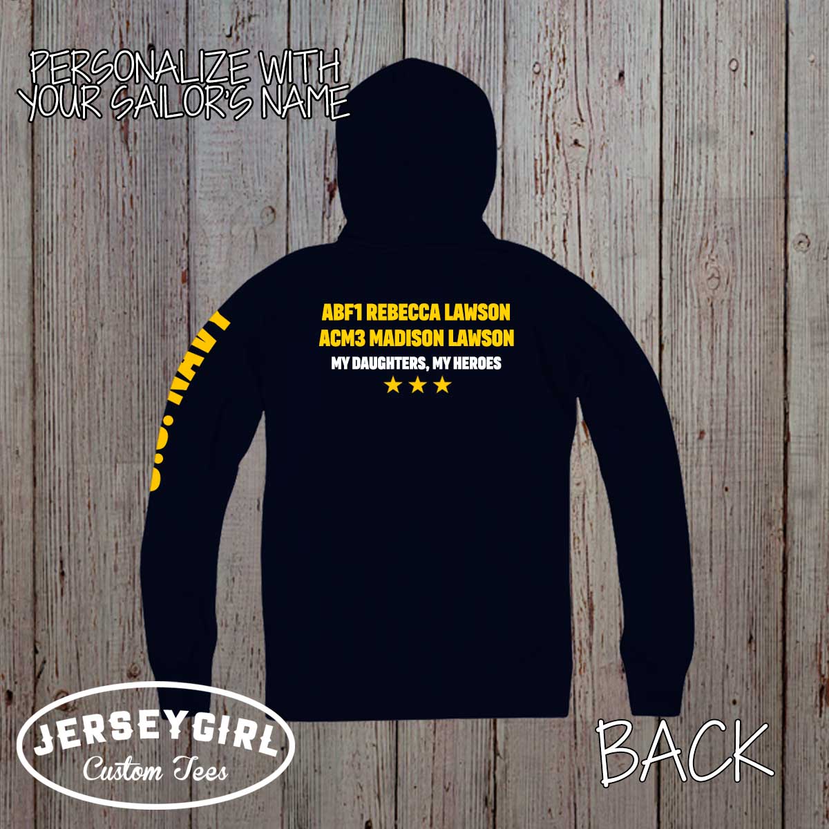 custom Navy dad hoodie