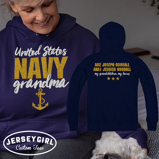 Custom Navy Grandma Sweatshirt