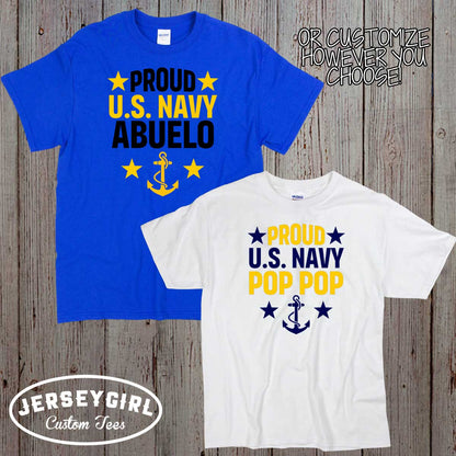 custom Navy grandpa shirt