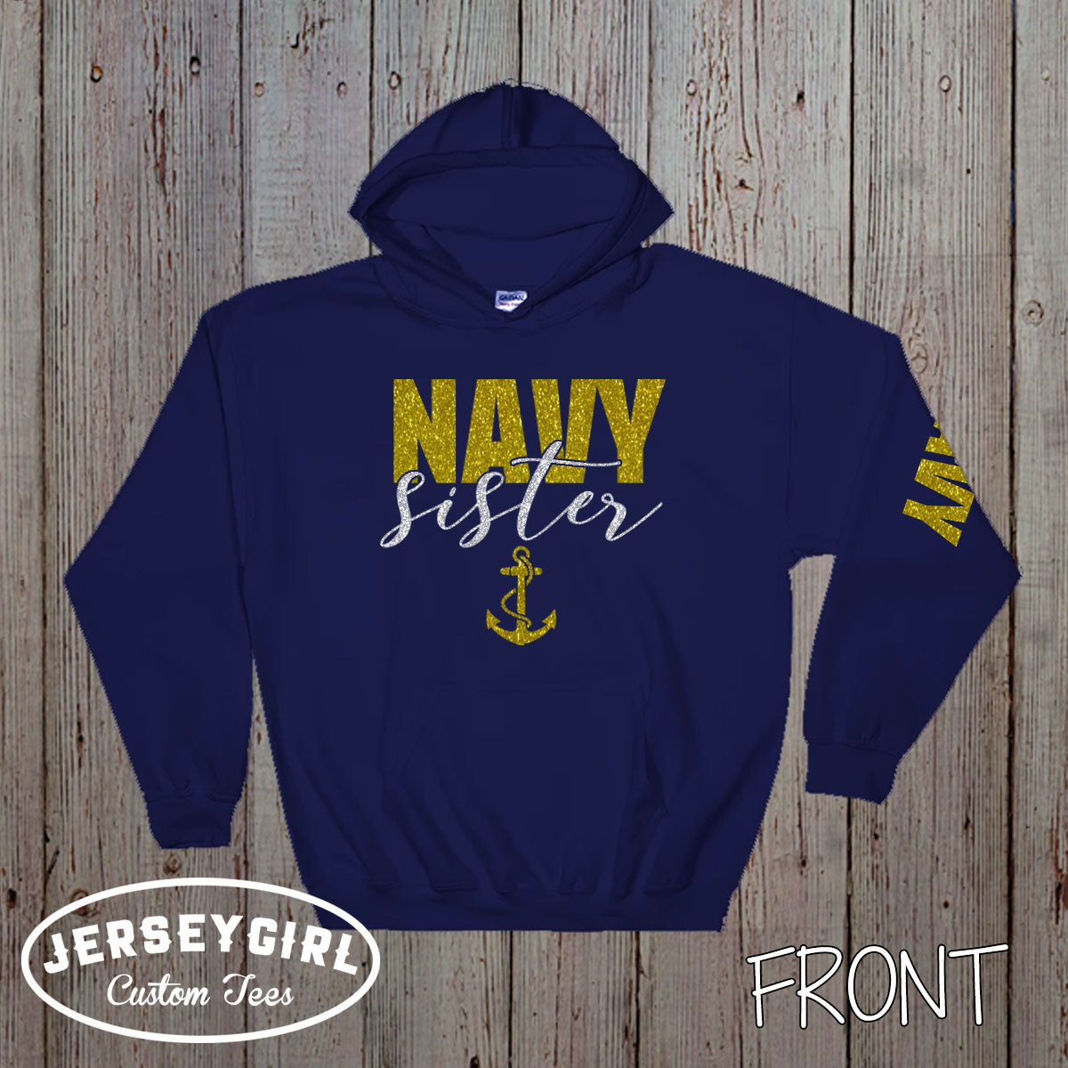 Custom Navy Sister Hoodie