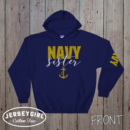Custom Navy Sister Hoodie