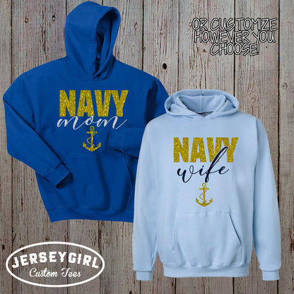 Custom Navy Sister Hoodie