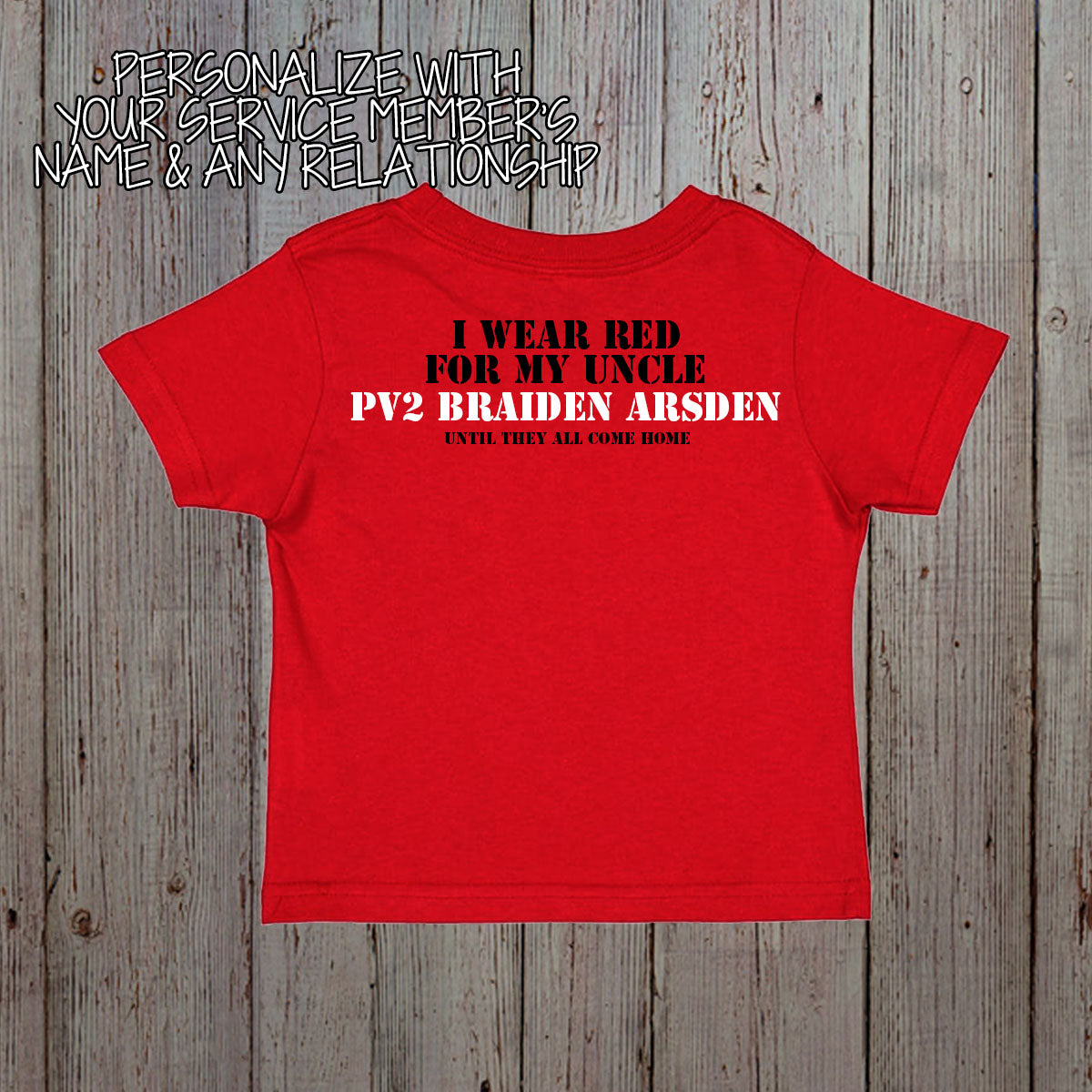 Custom On Fridays We Wear Red Baby Bodysuit / Toddler Shirt