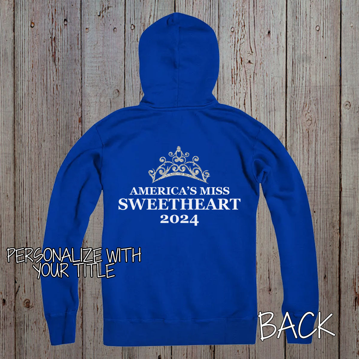 personalized pageant zip-up hoodie