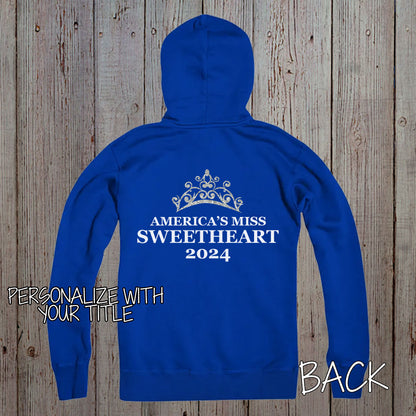personalized pageant zip-up hoodie