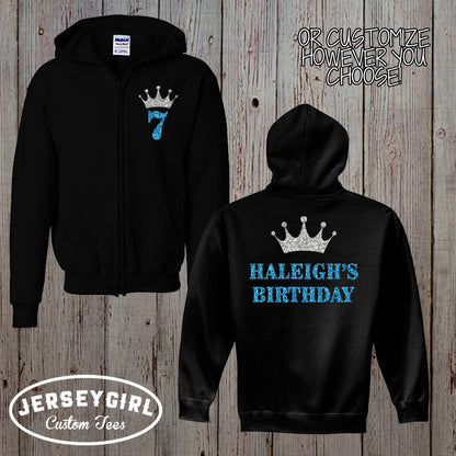 pageant zip up hoodie with name