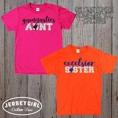 personalised boys' gymnastics mom shirt