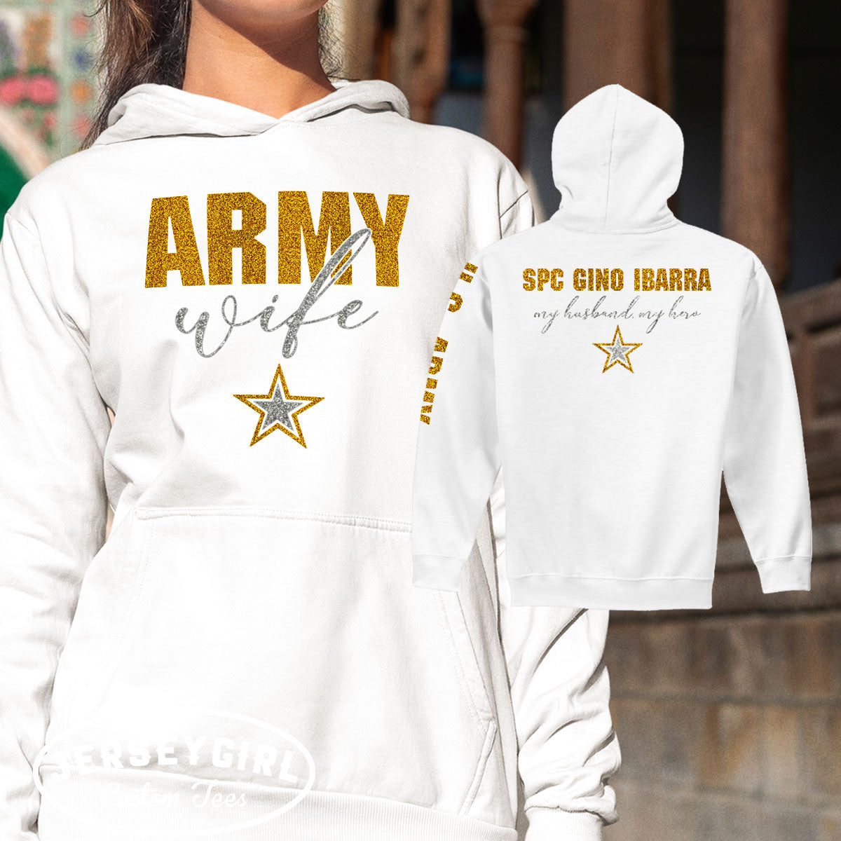 custom Army wife hoodie