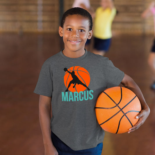 personalized boys basketball shirt