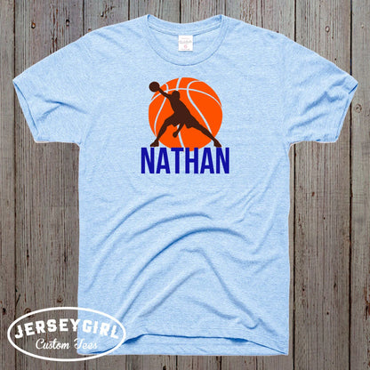 personalized boys basketball shirt