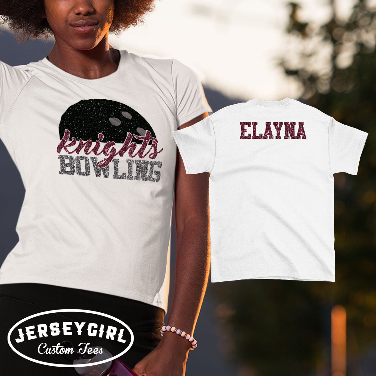 custom glitter bowling shirts