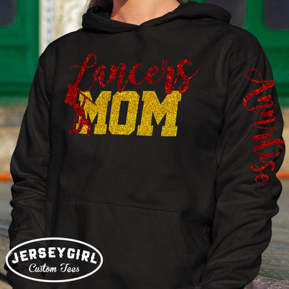 custom glitter color guard mom sweatshirt