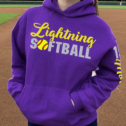 custom girls' softball hoodie
