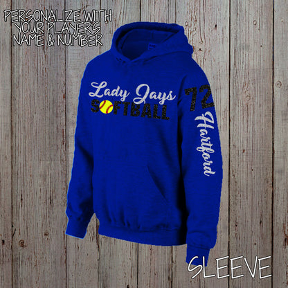 custom girls' softball hoodie