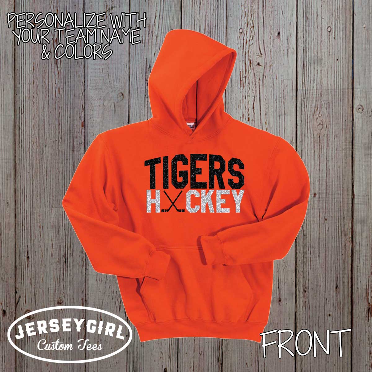 custom glitter hockey sweatshirt