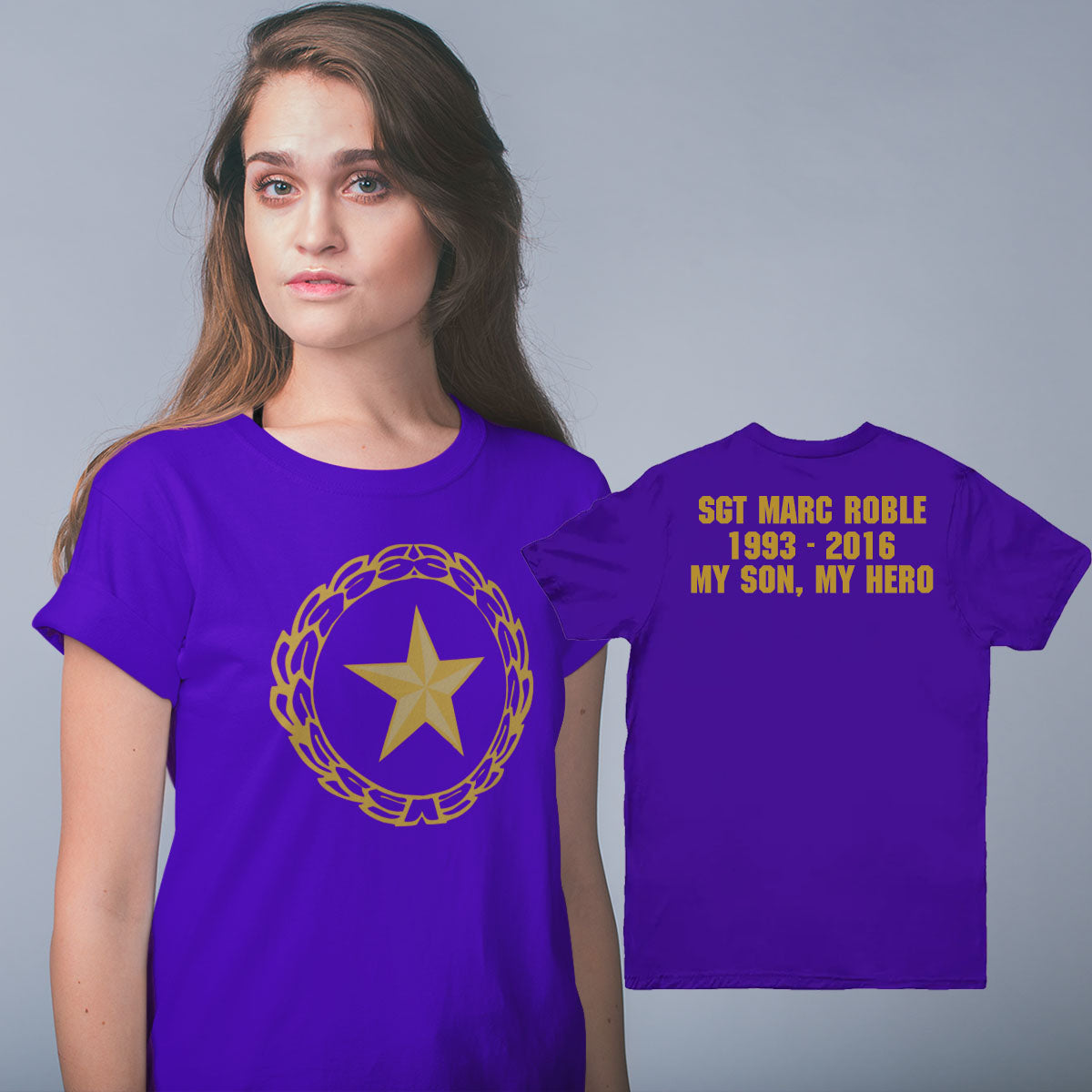 Personalized Gold Star Family Shirt with Service Member's Name