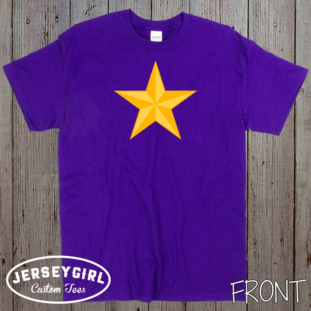 Personalized Gold Star Shirt with Service Member's Name