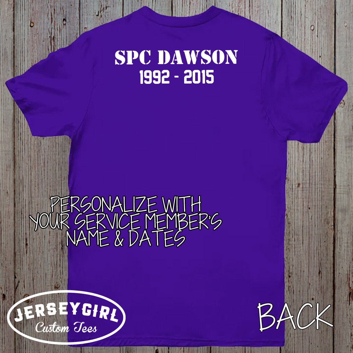 Personalized Gold Star Shirt with Service Member's Name