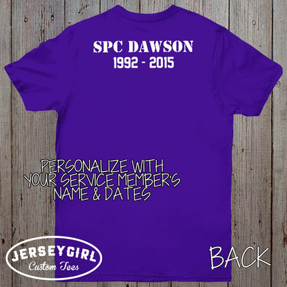 Personalized Gold Star Shirt with Service Member's Name