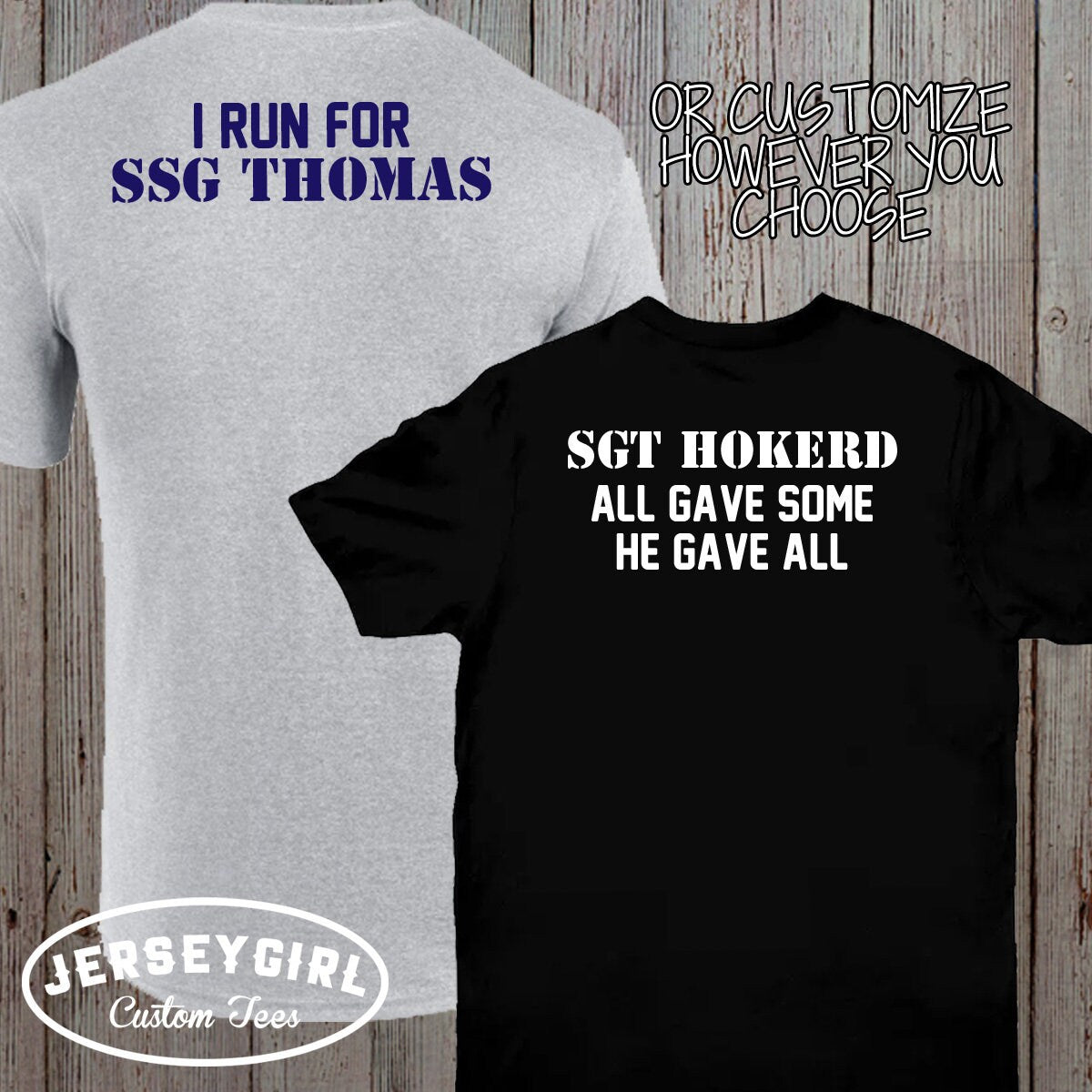 Personalized Gold Star Shirt with Service Member's Name