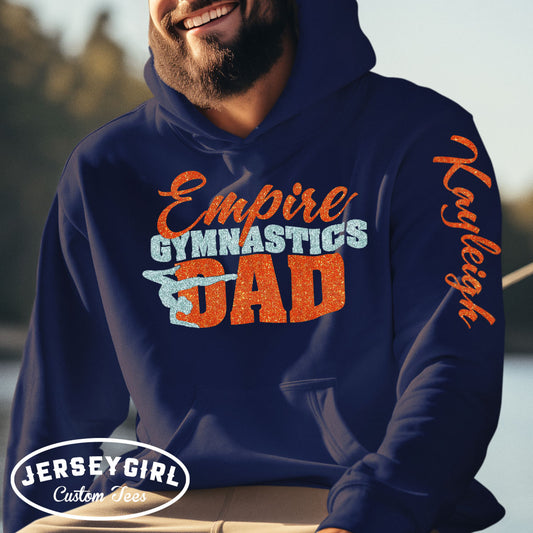 custom gymnastics dad hoodie