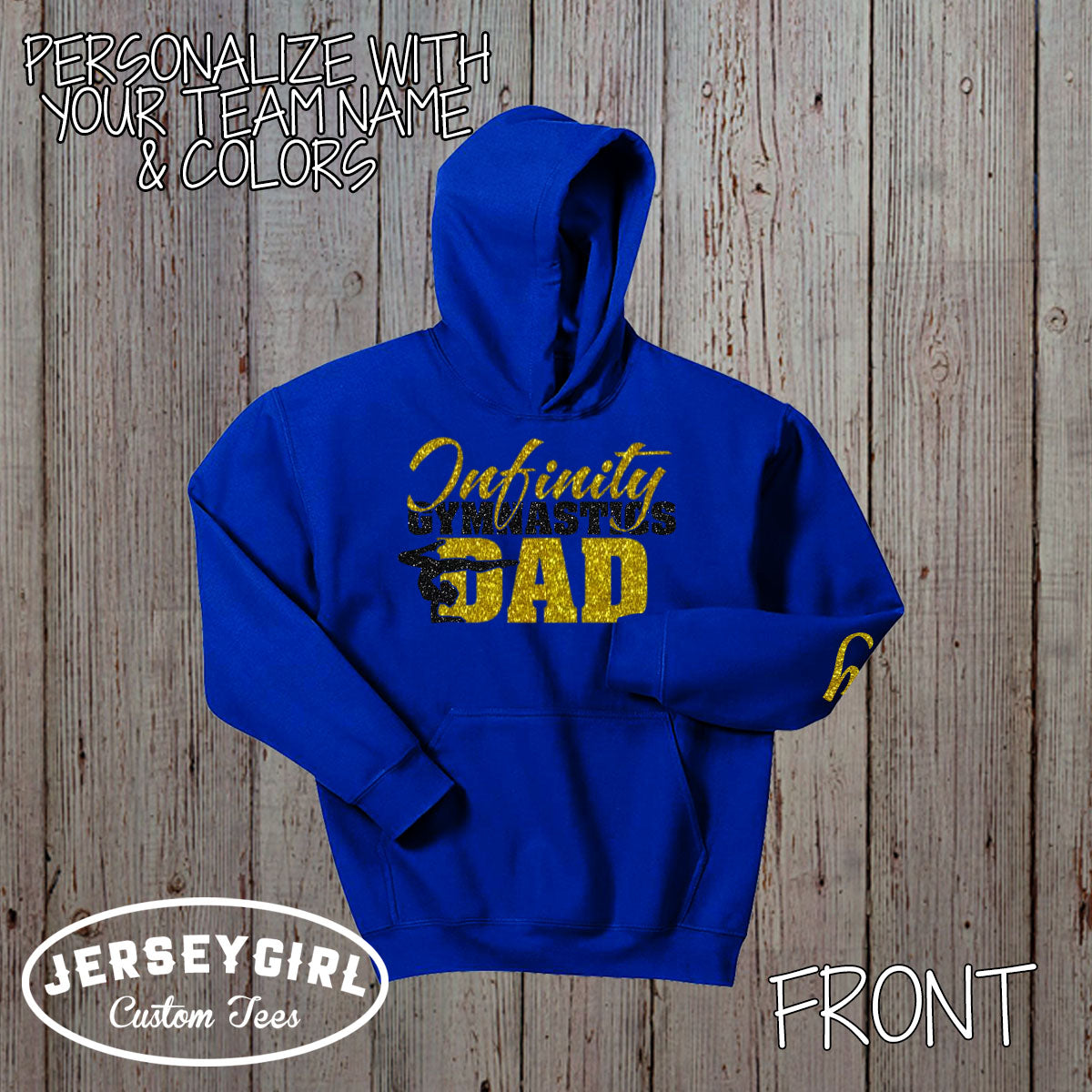 custom gymnastics dad hoodie