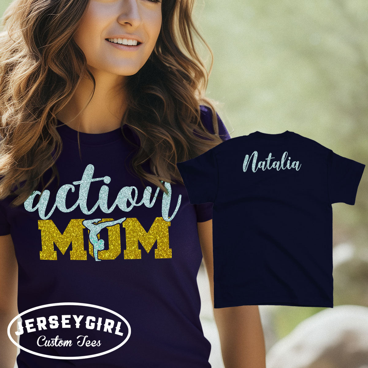 custom gymnastics mom shirt with name