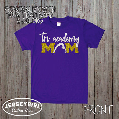 personalized gymnastics mom shirt with gymnast's name