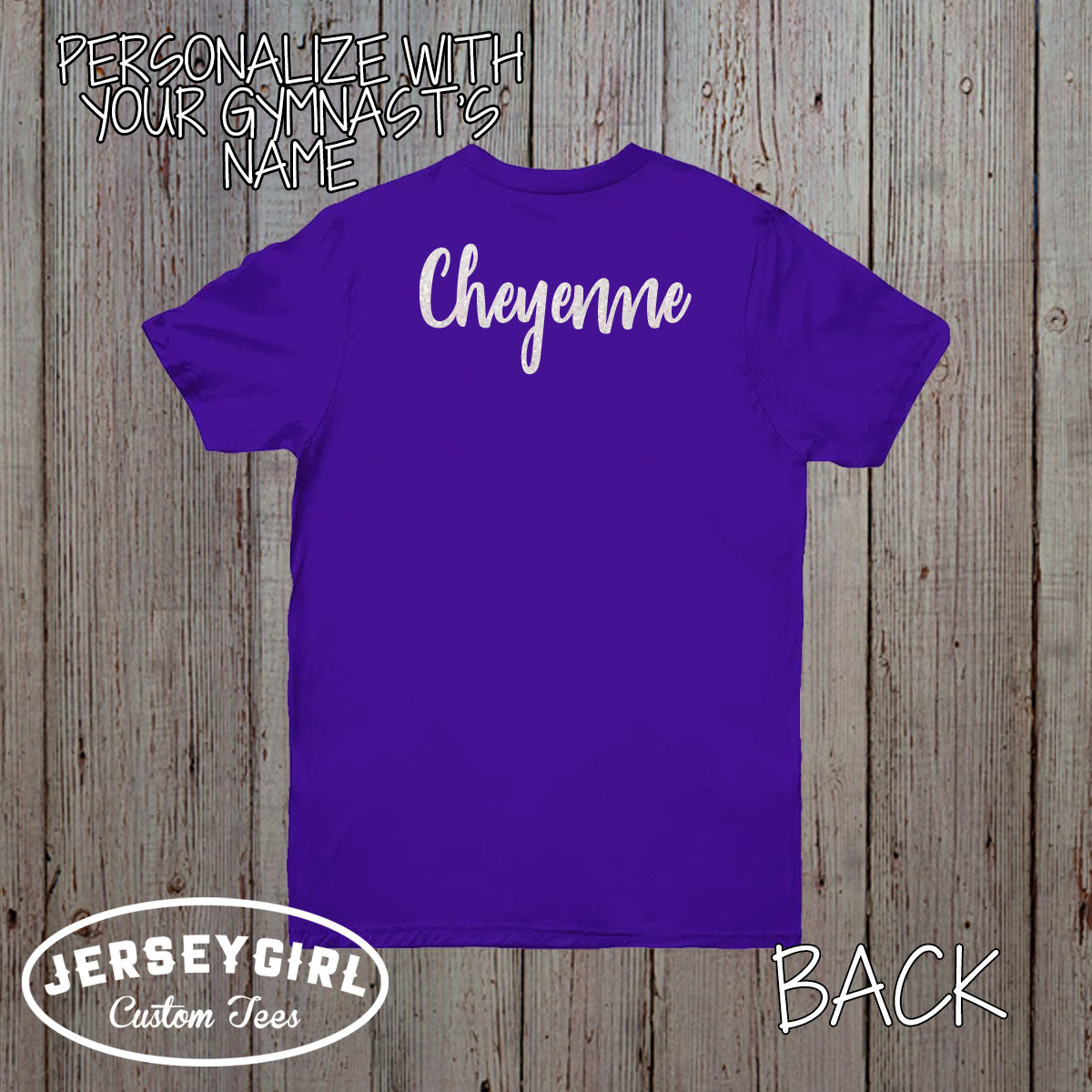 personalized gymnastics mom shirt with gymnast's name