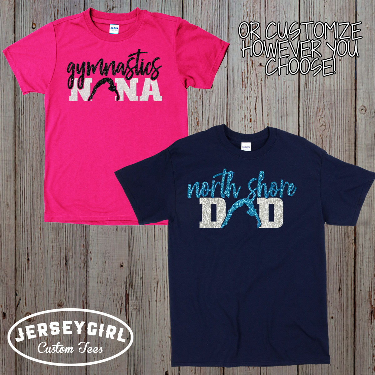 personalized gymnastics mom shirt with gymnast's name