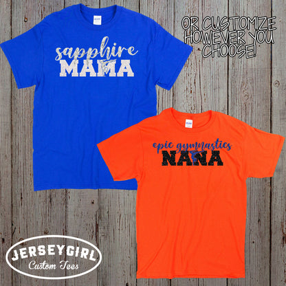 Custom Gymnastics Mom Shirt with Name (Girl)
