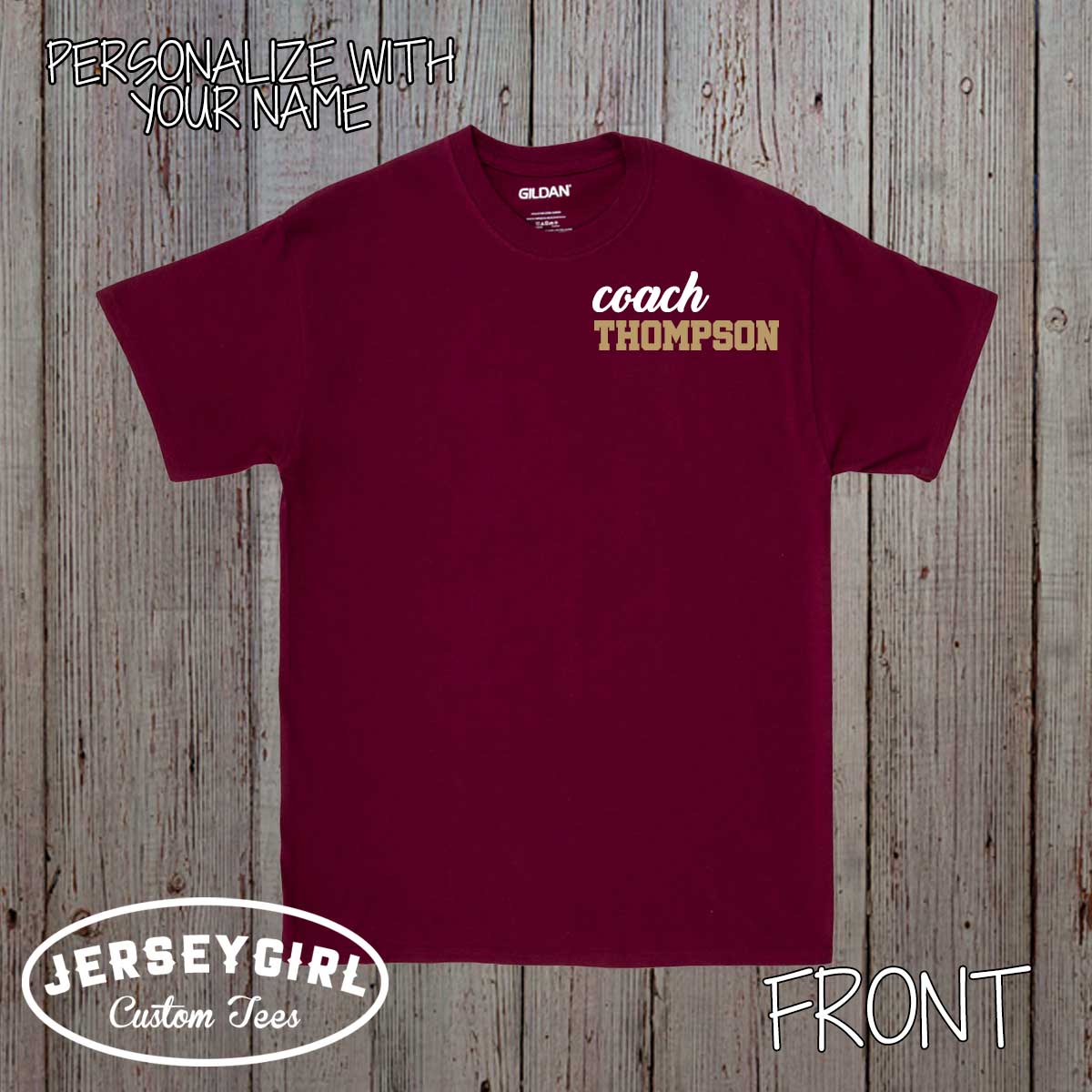 personalized softball coach shirt with team name